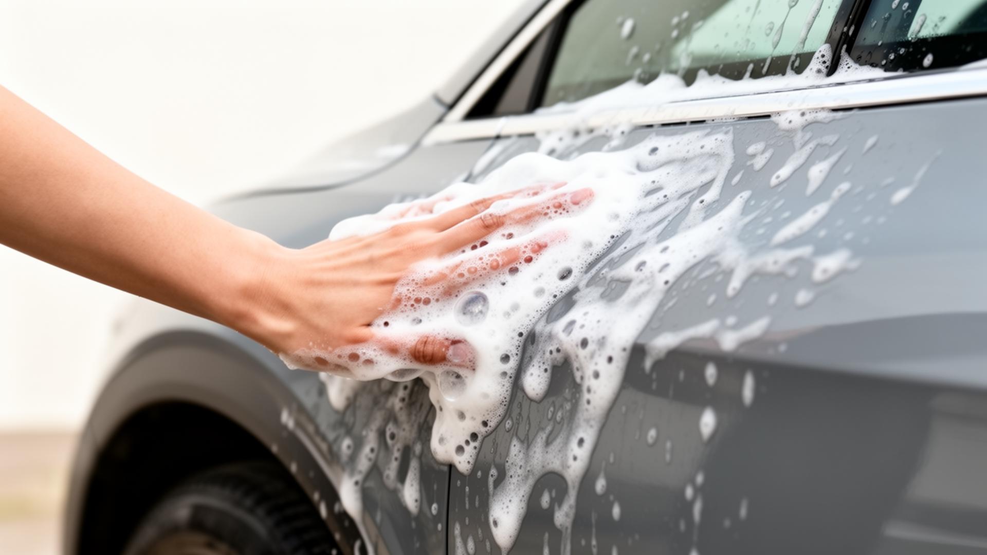 Detailer professionnel nettoyant un véhicule